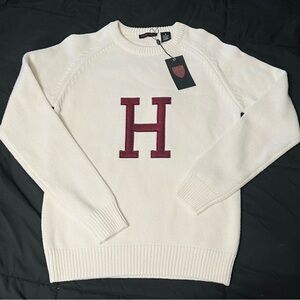 The Harvard Coop Collection Cream Collegiate Sweater